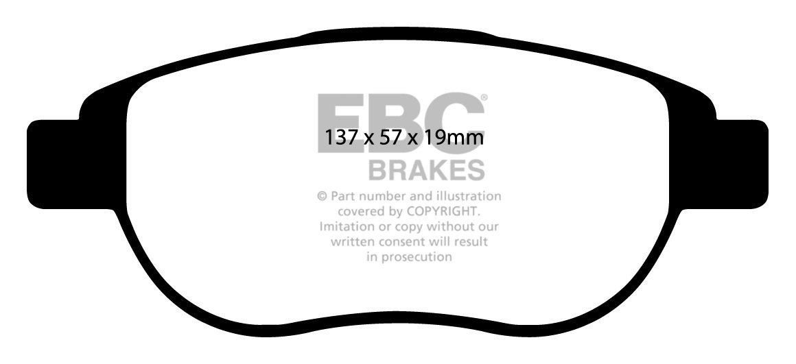 EBC Brakes PEUGEOT 207 1.6 TD (110) 2006-.. Remblokken voorzijde