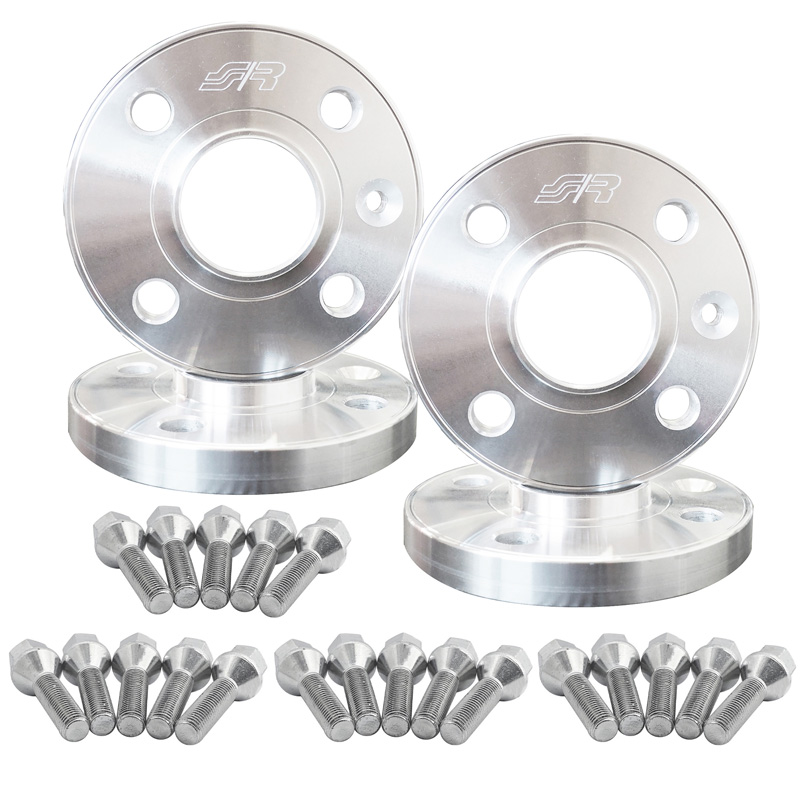 Simoni Racing Kit d'Élargisseurs de Roue en aluminium - 2x16mm(AV) - 2x20mm(AR) (Moyeu 56,6mm) avec boulons de roue - sur mesure pour Abarth, Fiat divers