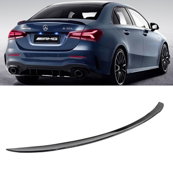 Spoiler Mercedes A-Klasse W177 V177 Sedan Glans Zwart