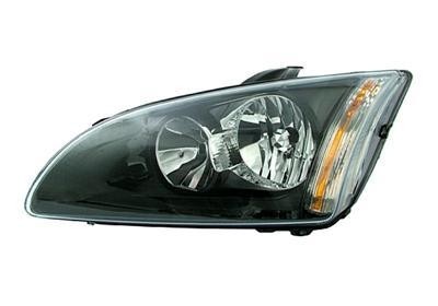 koplamp, Visteon, H1+H7, zwart, met draaimodule, rechts Ford Foc