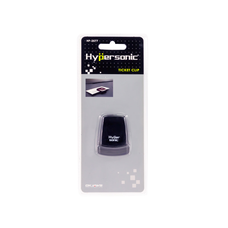 Clip universel pour tickets/carte bancaire/support de carte de stationnement 35x42x14mm - Auto-adhésif