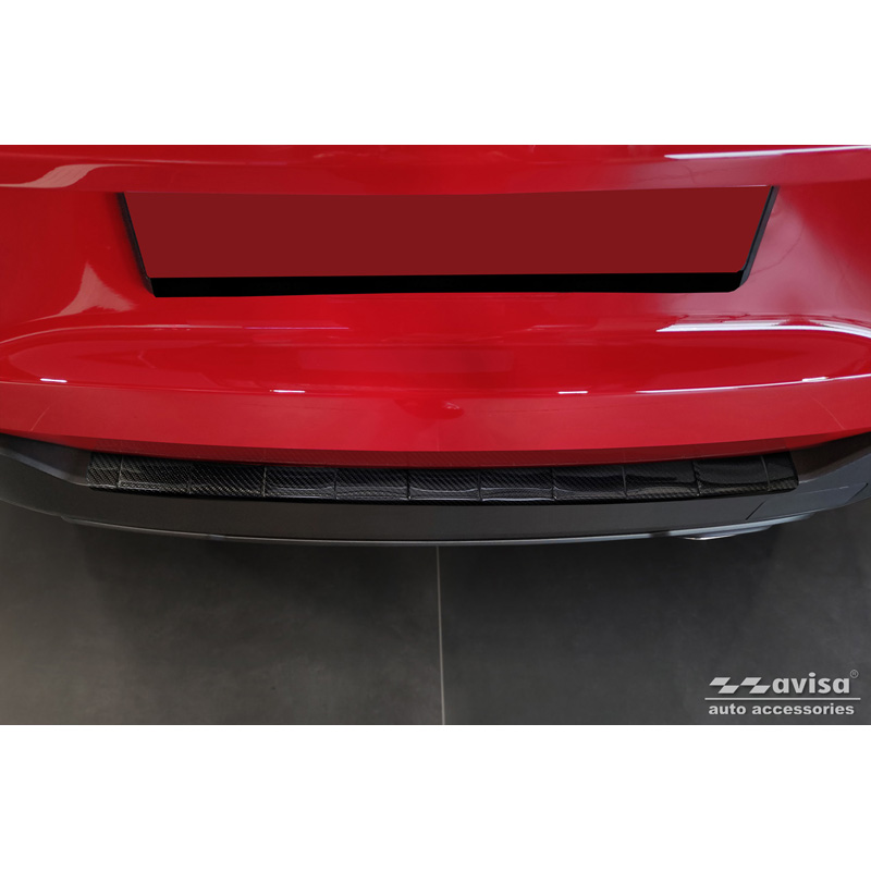 Protection de seuil arrière carboné 3D sur mesure pour Jeep Avenger + e-Hybrid & EV 2023- 'Ribs'
