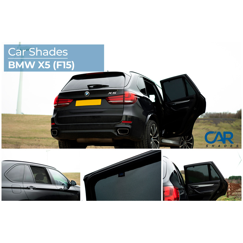 Set de Car Shades (portes arrières) sur mesure pour BMW X5 (F15) 2013-2018 (4-pièces)