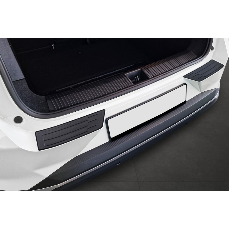 Avisa Protection de seuil arrière inox noir mat sur mesure pour Renault Scenic E-Tech 2024- 'Ribs'