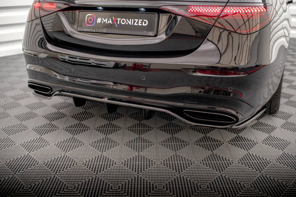 Diffuser Mercedes S Klasse W223 AMG Pakket Maxton Glans Zwart