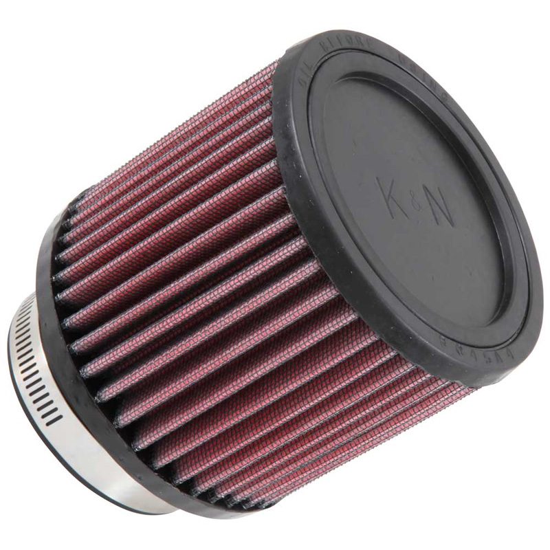 K&N Filtre à Air Universel Cylindrique 76mm raccordement, angle 5 degrés, 110mm diamètre, 102mm hauteur (RB-0900)