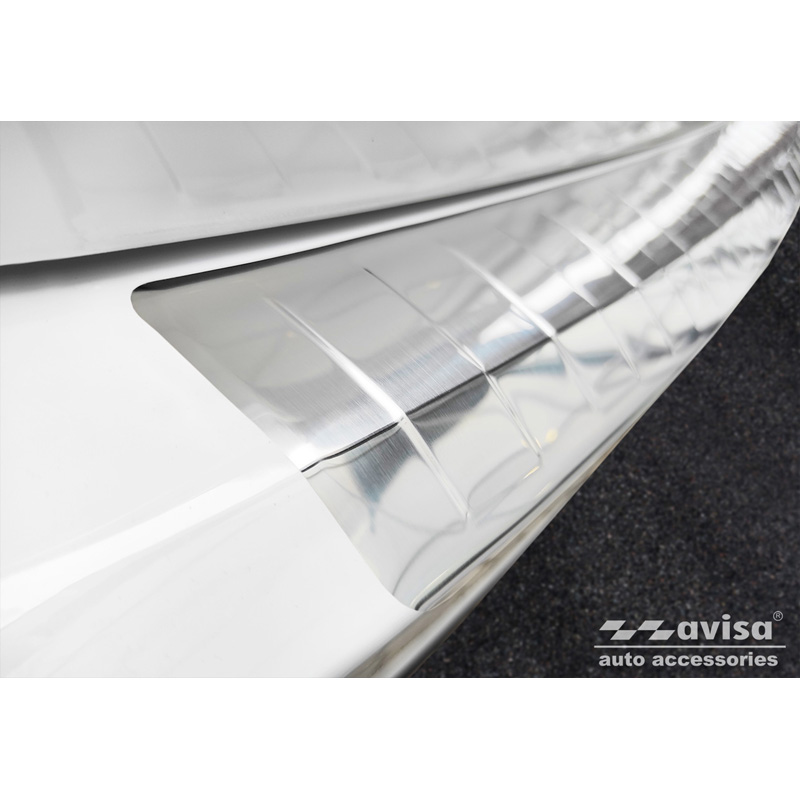 Protection de seuil arrière inox sur mesure pour Mercedes GLS II (X167) 2019-2023 & FL 2023- 'Ribs'