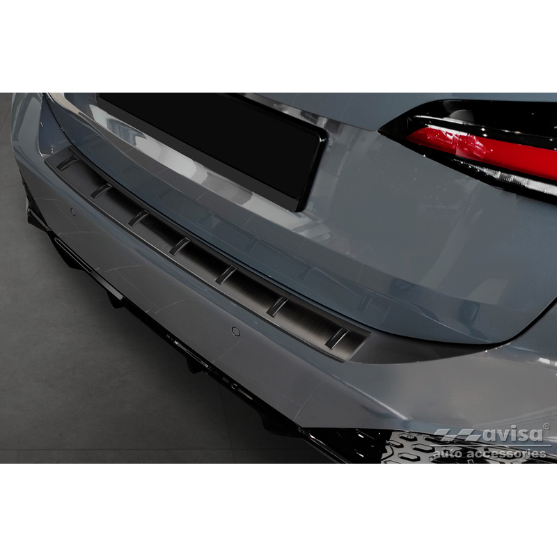 Protection de seuil arrière inox noir sur mesure pour BMW Série 2 (U06) Active Tourer (incl. Paquet M) 2021- 'STRONG EDITION'