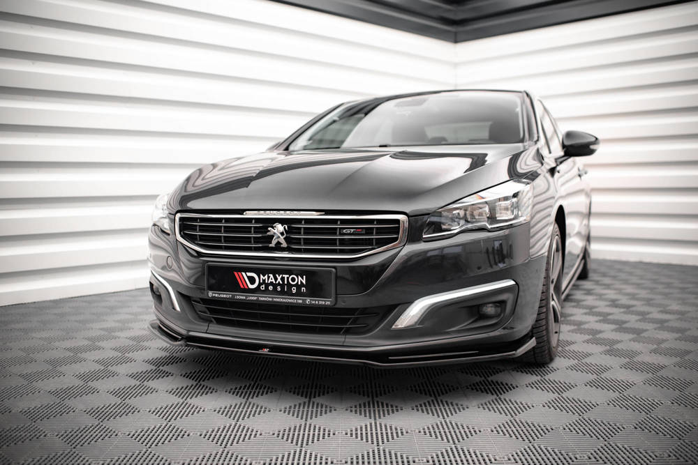 Voorspoiler V.2 Peugeot 508 GT MK1 FL Maxton Glans Zwart