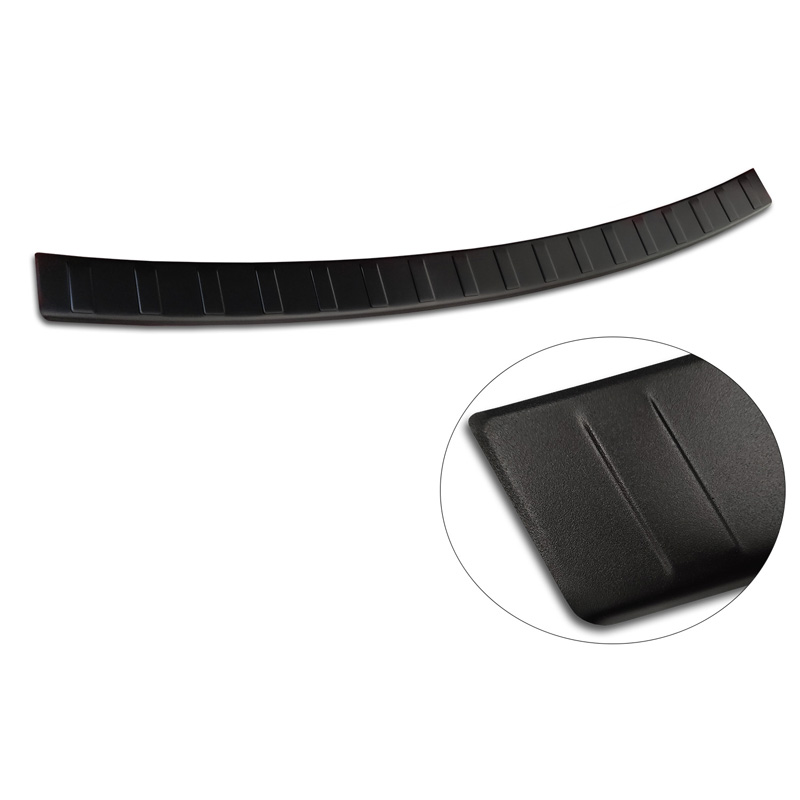 Protection de seuil arrière inox noir mat sur mesure pour Mazda CX5 II 2017- incl. Facelift 'Ribs'