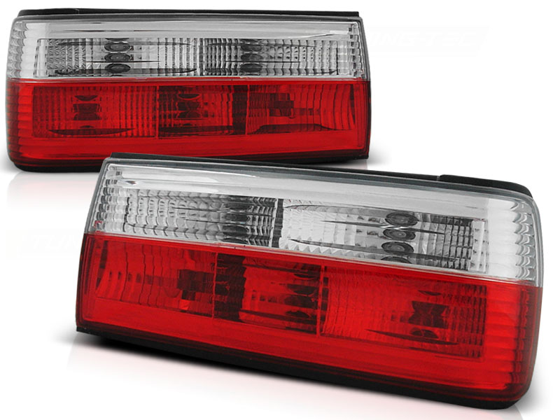 Feux arriere BMW E30 rouges/blanc