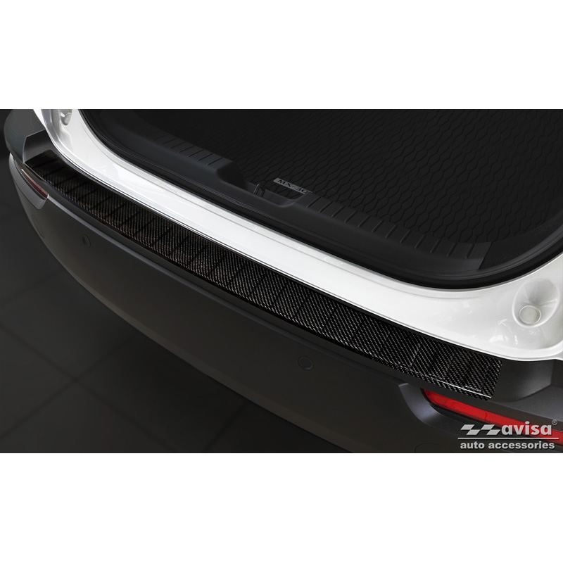 Protection de seuil arrière carboné 3D sur mesure pour Mazda MX-30 2020- 'Ribs'