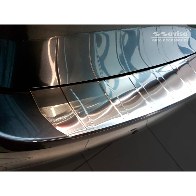 Protection de seuil arrière inox sur mesure pour Mazda 6 III GJ combi 2012- 'Ribs' (Version lonque)