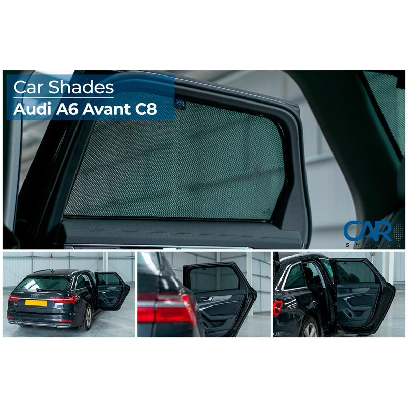 Set de Car Shades (portes arrières) sur mesure pour Audi A6 C8 Avant 2018- (2-pièces)