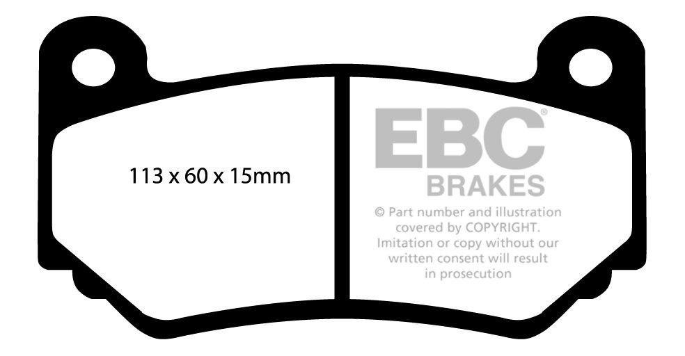 EBC Brakes MG TF 1.8 (135) (304mm Discs) 2002-2005 Remblokken vo