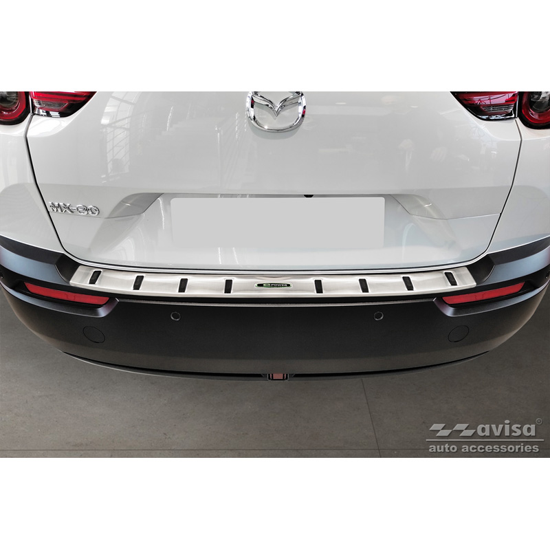 Protection de seuil arrière inox sur mesure pour Mazda MX-30 2020- 'STRONG EDITION'