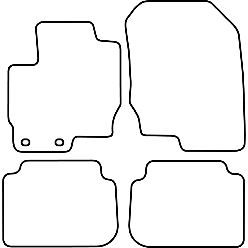 Set de tapis de sol sur mesure pour Mitsubishi Colt 2009- (inkl. chauffauge)