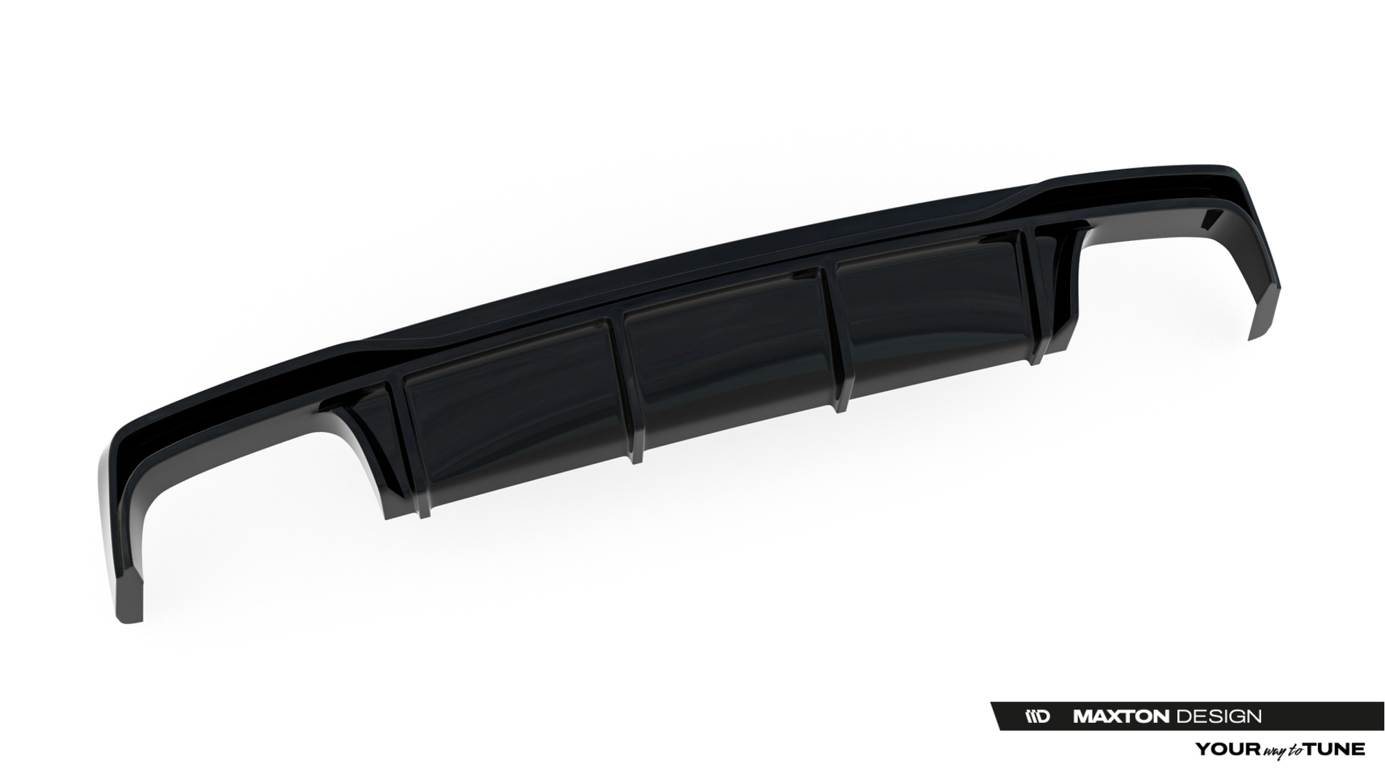Diffuser Audi A6 C8 S-Line Maxton Glans Zwart Zwarte Sierstukken