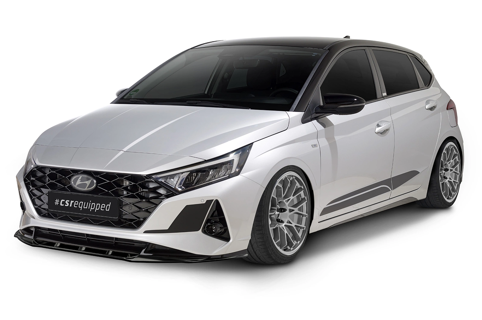 Voorspoiler Hyundai i20 (BC3) 2020-2023 (voor Facelift) Glans Zwart – CSR