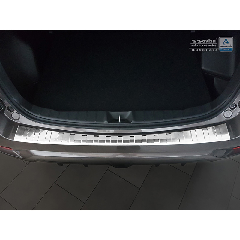 Protection de seuil arrière inox sur mesure pour Mitsubishi ASX 2017-2019 'Ribs'