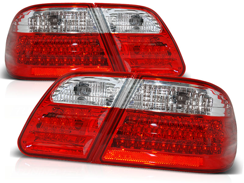 Feux arriere Mercedes E-Class W210 95-02 LED rouges/blanc