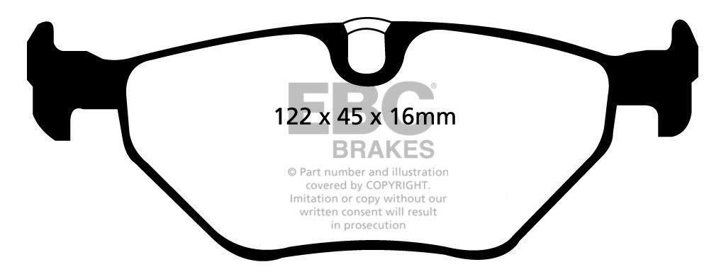 EBC Brakes BMW 520 2.2 (E39) 2000-2003 Remblokken achterzijde