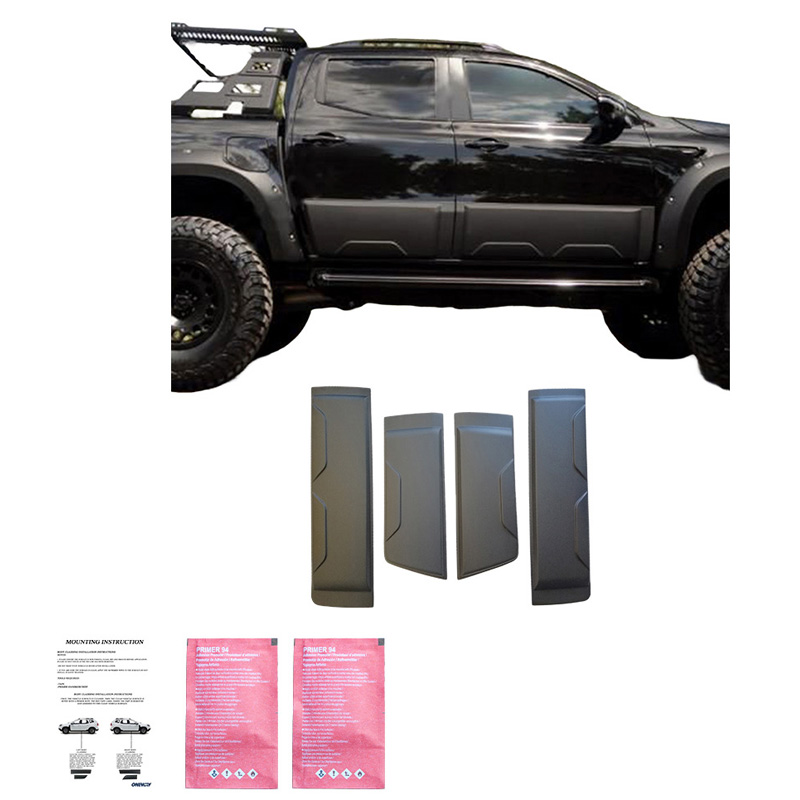 Jeu de baguettes de porte sur mesure pour Mercedes Classe-X W470 2017- - Noir mat