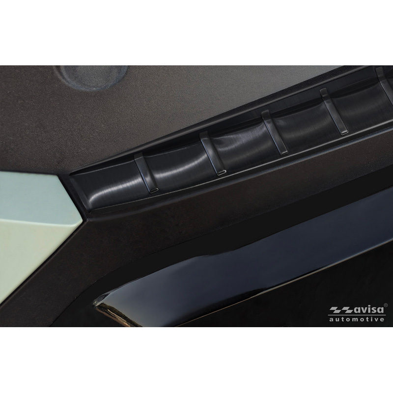 Avisa Protection de Seuil de Coffre Acier Inox sur mesure pour KIA EV3 GT 2024- - Noir - 2 pièces