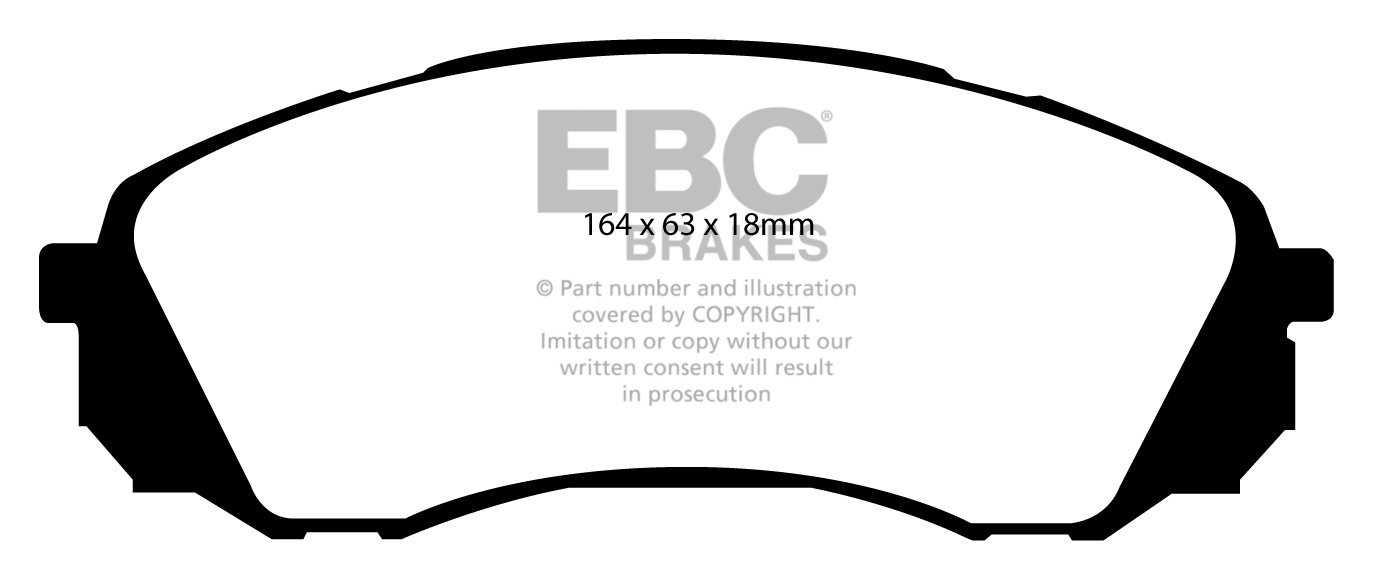 EBC Brakes KIA Sedona 2.9 TD 2006-2009 Remblokken voorzijde