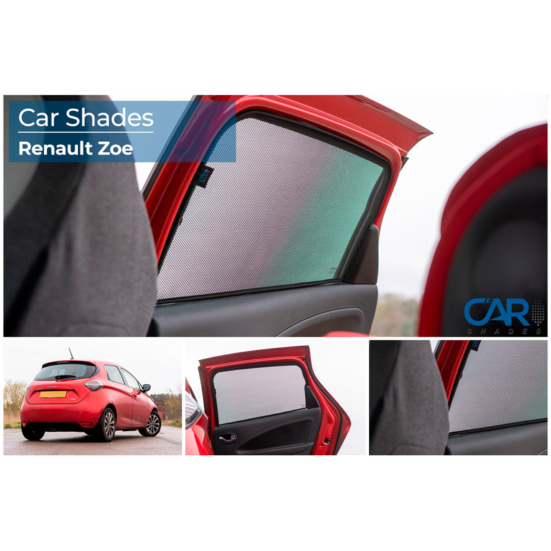 Set de Car Shades (portes arrières) sur mesure pour Renault Zoe 2013-2019 & 2019- (2-pièces)