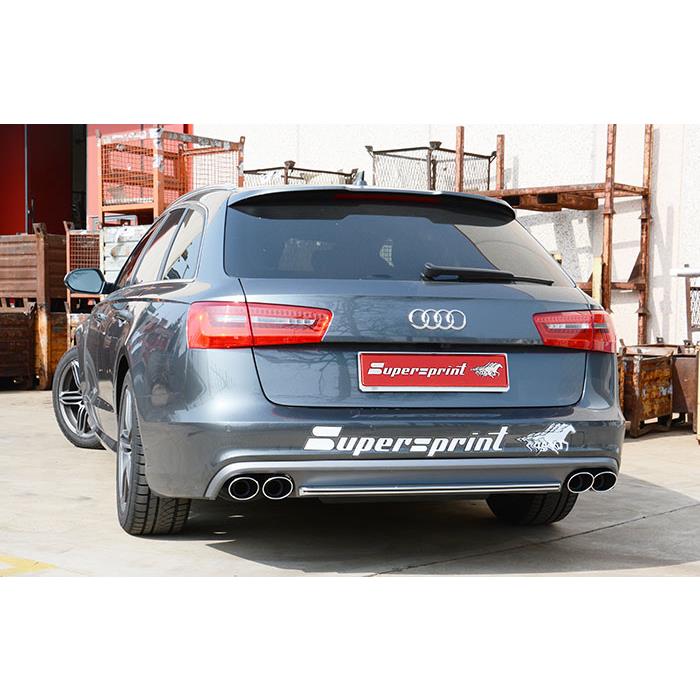 AUDI A6 C7 4G (Sedan + Avant) QUATTRO 3.0 TFSI V6 (300 Hp) 2011 -> 2012 Rear pipe Right 100x75 (Muff