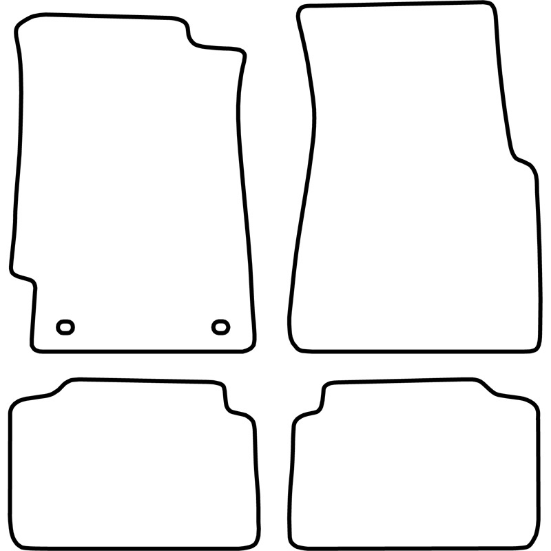 Set de tapis de sol en velours sur mesure pour Honda Civic Sedan 1991-1996