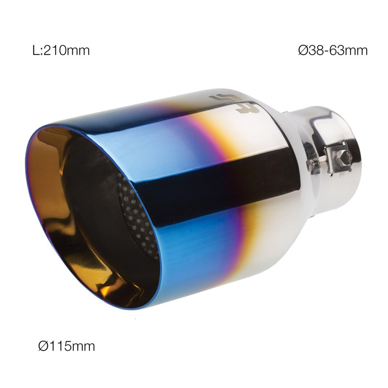 Simoni Racing Embout d'Échappement Rond/Oblique Ti-Tip - Ø114xL210mm - Montage ->60mm
