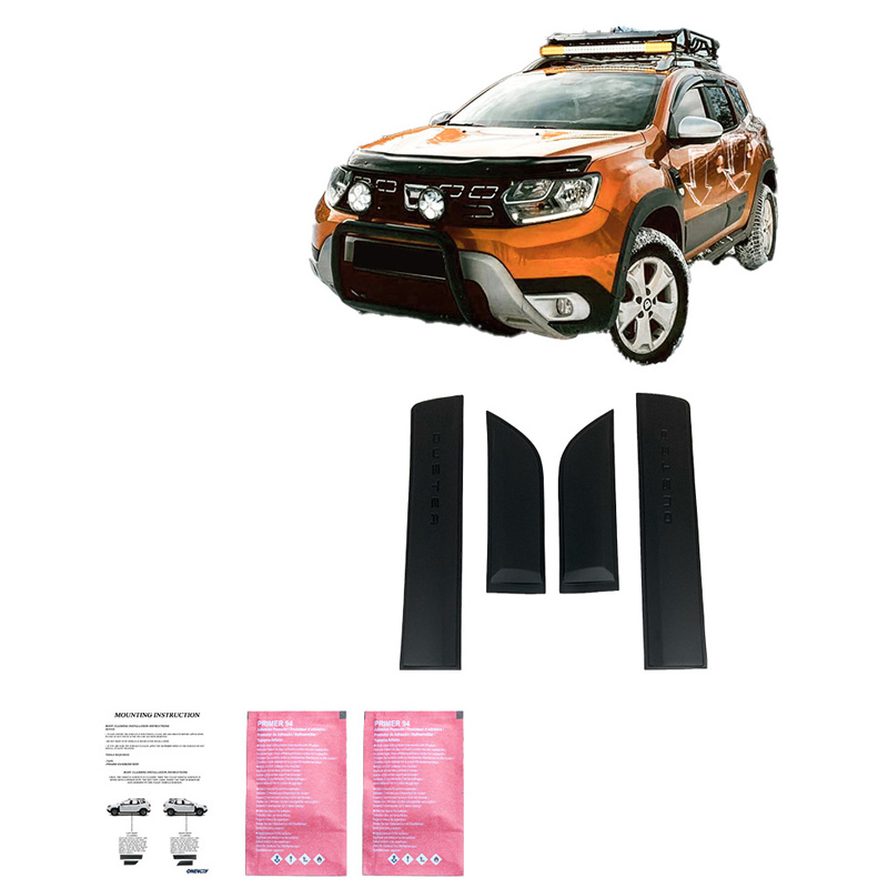 Jeu de baguettes de porte sur mesure pour Dacia Duster II 2018-2024 - Noir mat