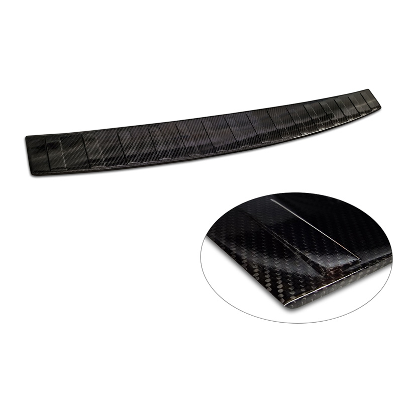 Protection de seuil arrière carboné 3D sur mesure pour Mercedes EQE (X294) SUV 2022- 'Ribs'