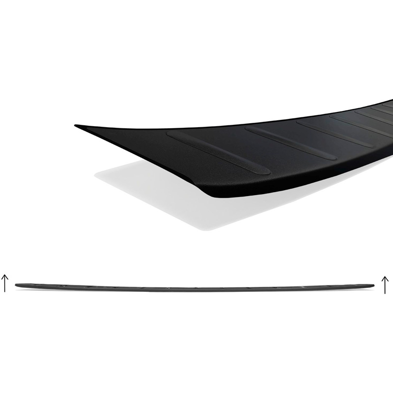 Avisa Protection de Seuil de Coffre Acier Inox sur mesure pour Volkswagen Tayron 2024- - Noir Mat