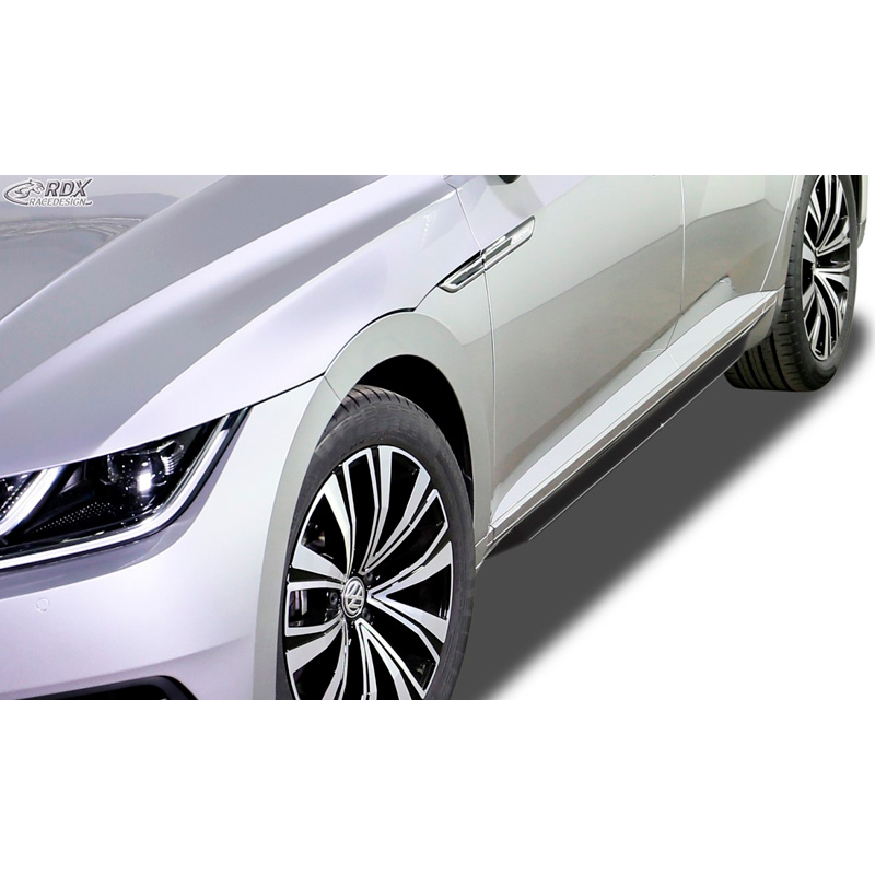 Jupes latérales 'Slim' sur mesure pour Volkswagen Arteon 2017- incl. Shooting Brake 2020- (ABS noir luisant)