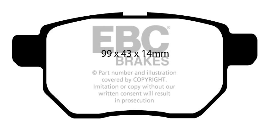 EBC Brakes TOYOTA Corolla 1.6 2007-.. Remblokken achterzijde gre