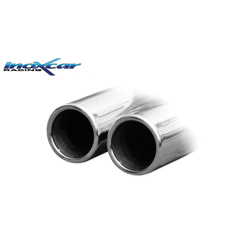 100% Inox Échappement Sport sur mesure pour Seat Ibiza SC (6J) 1.2 Tsi FR 110cv 2015- 2x80mm