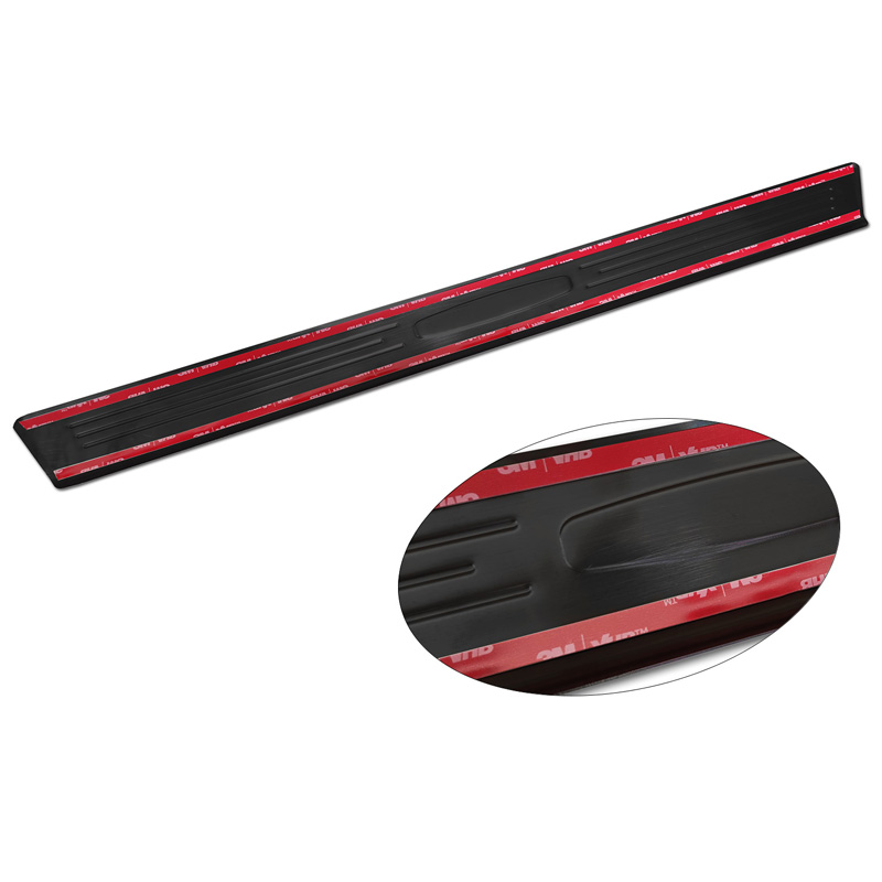 Seuils de portes inoxydable noir sur mesure pour Volkswagen ID.4 2020- 'E-Power' - 4-pièces