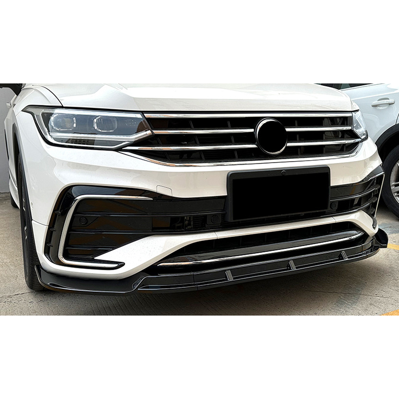 Spoiler avant sur mesure pour Volkswagen Tiguan II R-Line Facelift 2020-2024 (ABS Noir luisant)