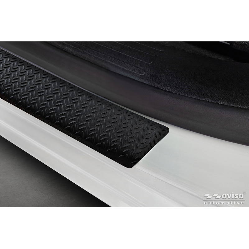 Seuils de portes aluminium 'Riffled Plate' sur mesure pour Toyota Proace Verso II 2016- / Opel Combo-E Life, Peugeot Partner III, Peugeot Rifter, Citroën Berlingo III, Citroën Berlingo III Multispace 2018- / Toyota Proace City, Toyota Proace City Verso