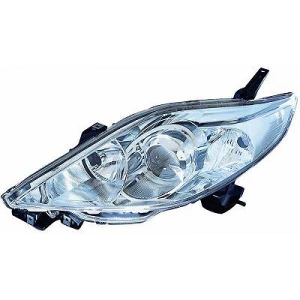 Koplamp links MAZDA 5. 05-08 DEPO H7+HB3/Chroom