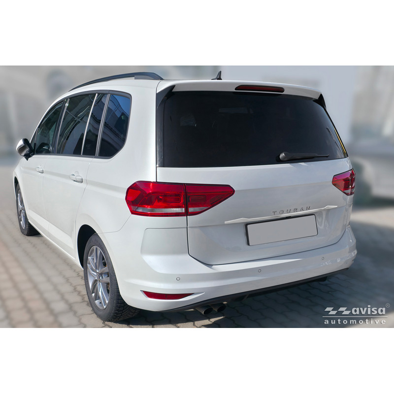 Avisa Revêtement d'habillage du hayon du coffre inox brossé sur mesure pour Volkswagen Touran (5T1) R-Line 2015-