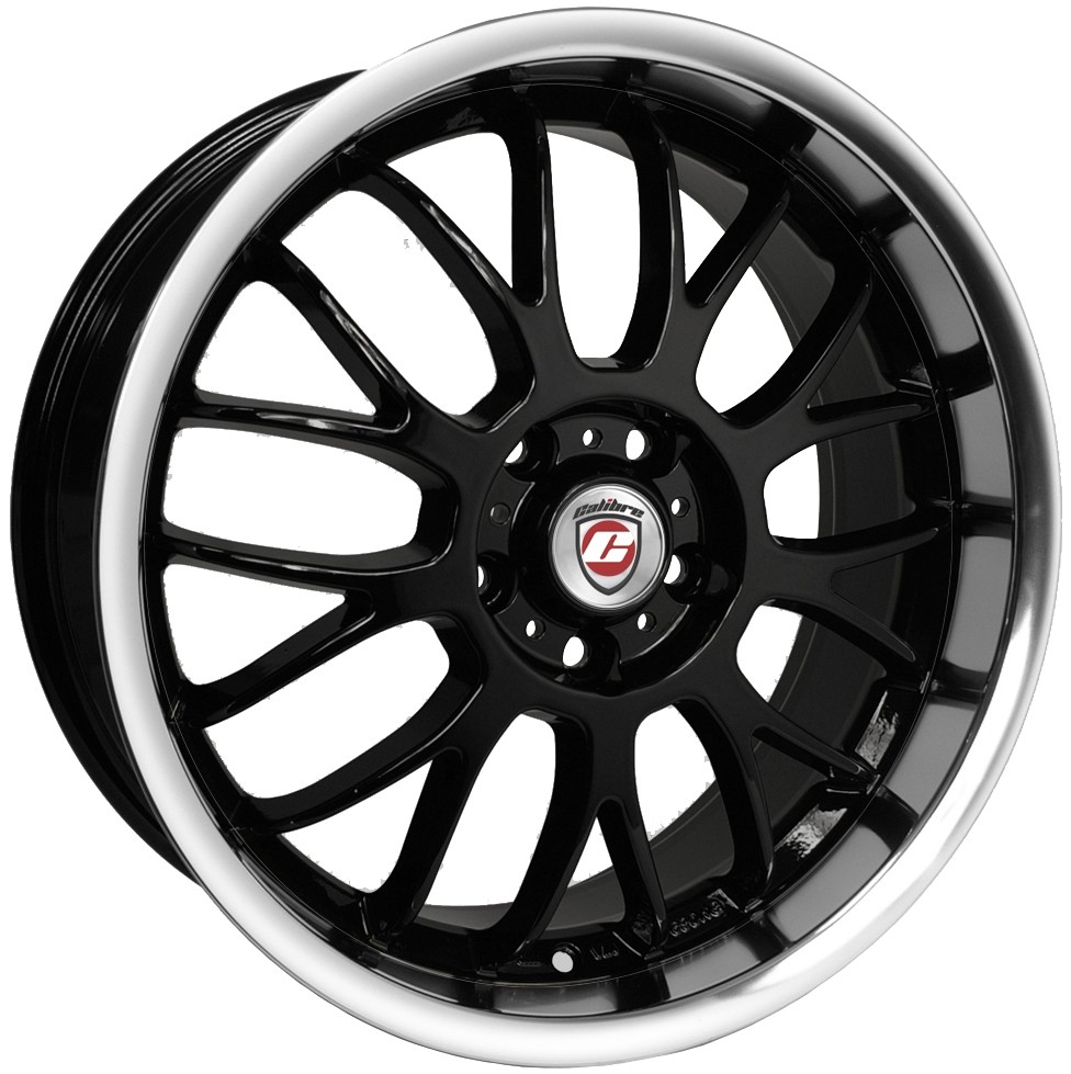 Velgen Calibre Askari 7x17 4x108 Black/Polished lip