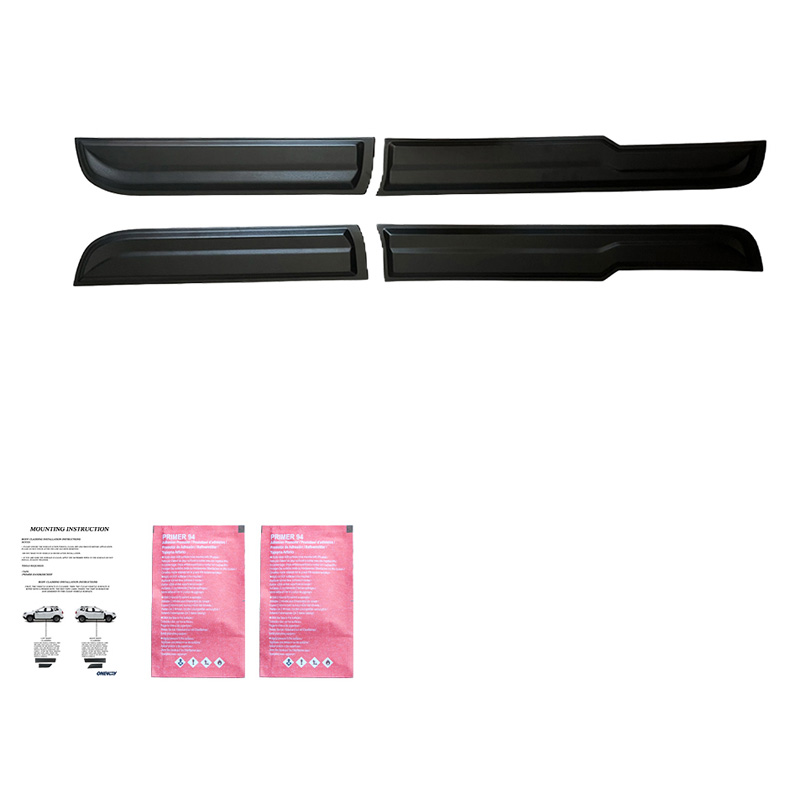 Jeu de baguettes de porte sur mesure pour Ford Ranger T9 2022- - Noir mat