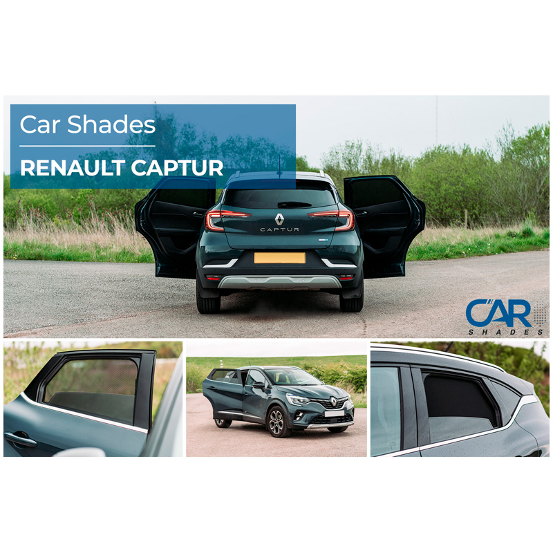 Set de Car Shades (portes arrières) sur mesure pour Renault Captur II 5 portes 2020- (2-pièces)