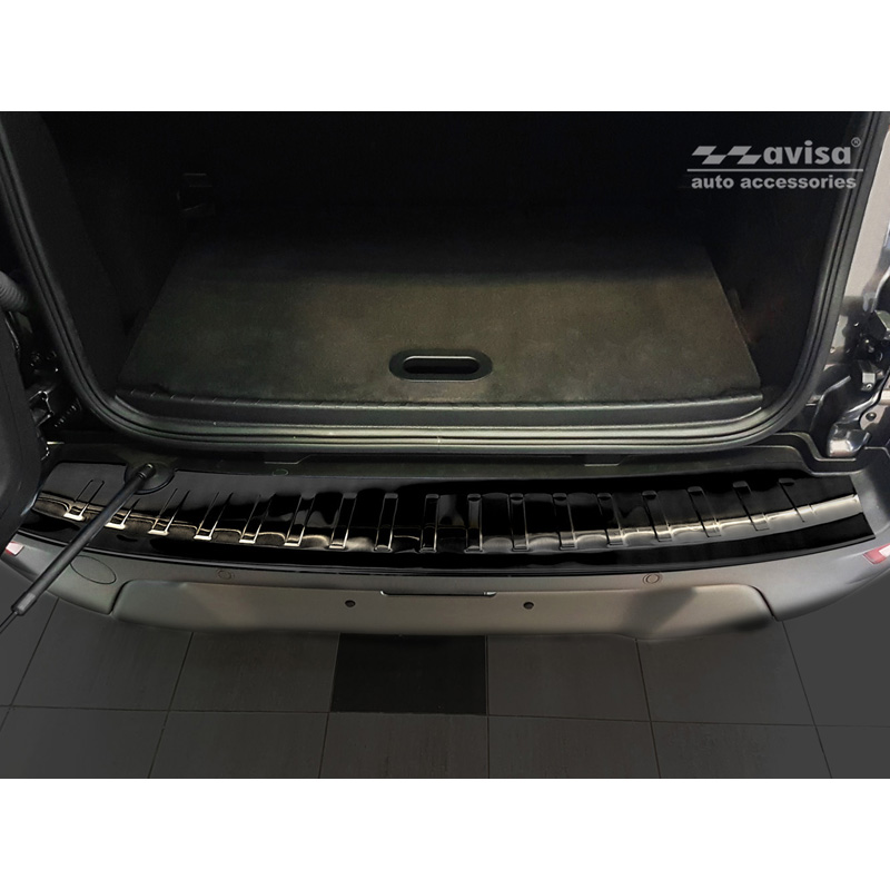 Protection de seuil arrière inox noir sur mesure pour Ford Ecosport II Facelift 2017- incl. ST-Line 'Ribs'