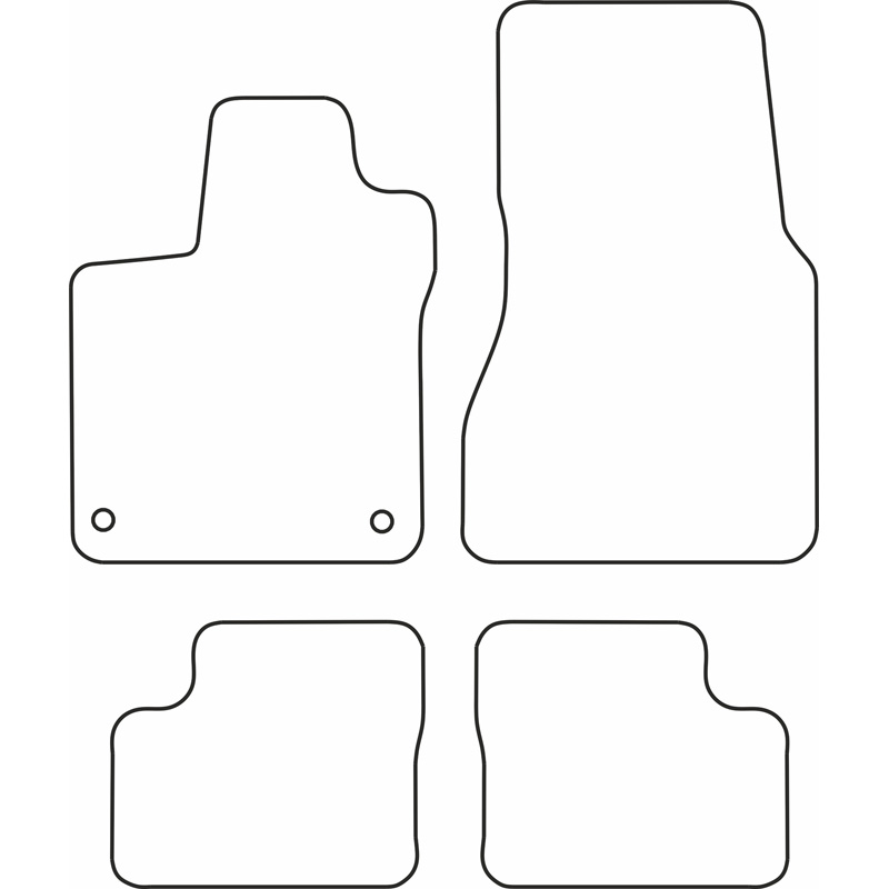 Set de tapis de sol en velours sur mesure pour Renault Twingo III 2014-