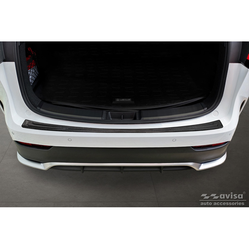 Protection de seuil arrière carboné 3D sur mesure pour Lexus NX 2021- 'Ribs'
